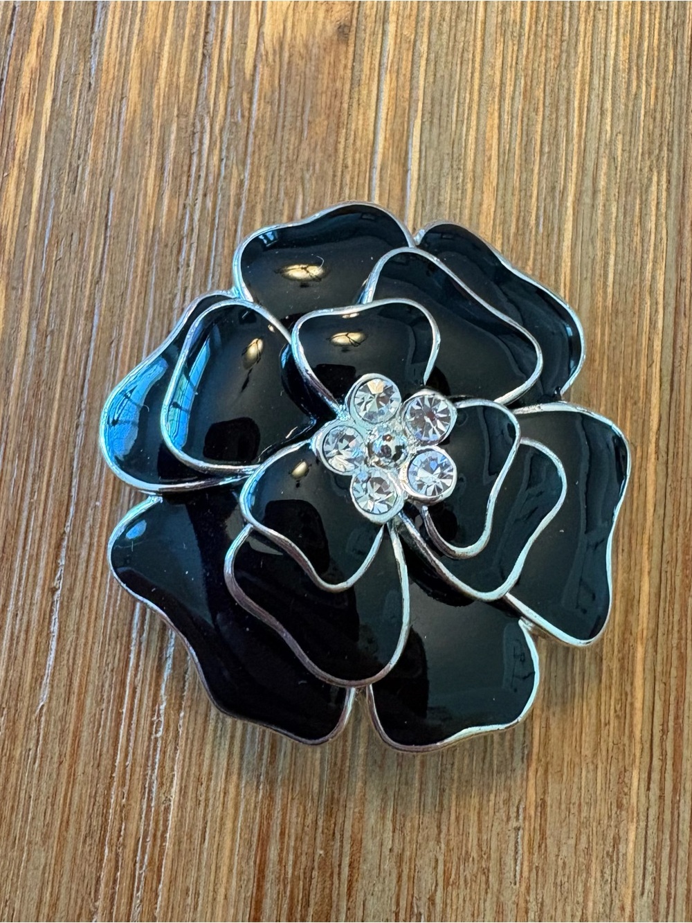 Pretty rose flower pin